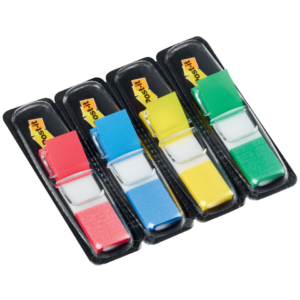 Segnapagina removibili Post-it® Index Mini con dispenser Blu, Giallo, Verde, Rosso - 683-4 (conf.4 da 35 segnapagina)