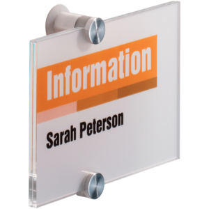 Targa per porte e pareti in acrilico Trasparente Crystal Sign Durable - 14,8x10,5 cm - 4821-19