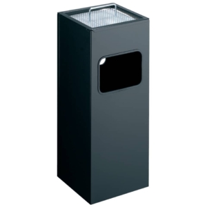 Posacenere in metallo con sabbia Durable - Metal bin - quadrato - Nero - H 62 - L 25 cm - 3331-01