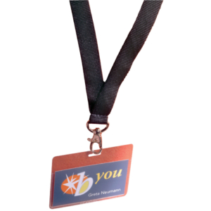 Portanomi DURABLE tasca chiusa con cordoncino Trasparente/nero inserto 60x90mm - 860001 (conf.5)