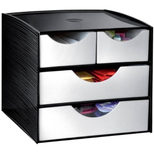 Cassettiera da tavolo CEP Take a break 4 cassetti 18,5x18,6x17,5 cm Nero 1082110561