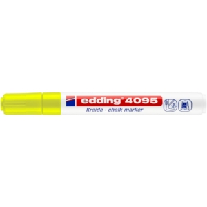 Pennarello per lavagna Giallo Edding 4095 - A Gesso Liquido - Punta Tonda - 2-3 mm