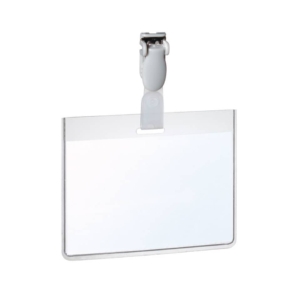 Portanomi con clip DURABLE EUROBADGE tasca chiusa pvc Trasparente inserto 60x90mm - 814319 (conf.25)