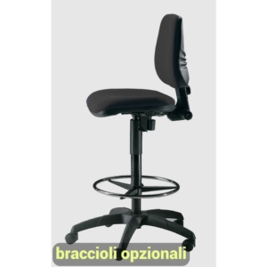 Sgabello tecnico ESOS UNISIT - polipropilene - Nero - EOE1/EN