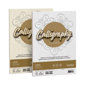 Calligraphy Favini Canvas - Cartoncini effetto Lino color Avorio - A4 - 200g/m² - A69Q614 (conf.50 fogli)