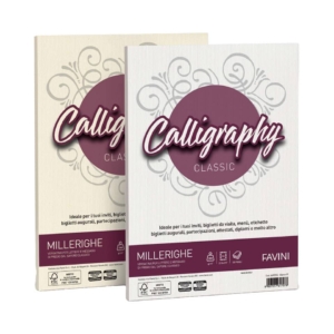 Calligraphy Favini Millerighe Rigato - fogli A4 - 100g/m² - Bianco - A690224 (conf.50 fogli)