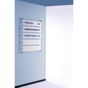 Targa a parete Tecnostyl - 60x15 cm - bisatinato - TP002BS