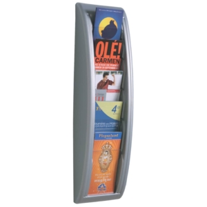 Modulo a 5 tasche - 1/3 di A4 Paperflow - 18,1x9,5x65 cm - alluminio - 4062.35