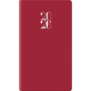 Agenda Settimanale 2026 8x14 cm Madrid Rosso inglese