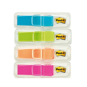 Segnapagina Post-it® Index Mini 683 - Blu, Giallo, Rosso, Verde - 683-4 (conf.4 da 35 segnapagina cad.)