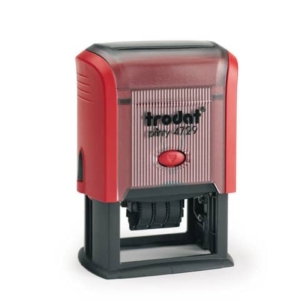 Datario con testo personalizzato Trodat Printy 4729 dimensione max pers.ne 50x30 mm - fino a 3+3 righe - nero - 182304 - LoveOffice