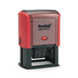 Datario con testo personalizzato Trodat Printy 4727 dimensione max pers.ne 60x40 mm - fino a 3+3 righe - verde - 182301 - LoveOffice