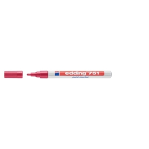 Pennarello a vernice Rosso - Edding 750 - tonda - 1-2 mm