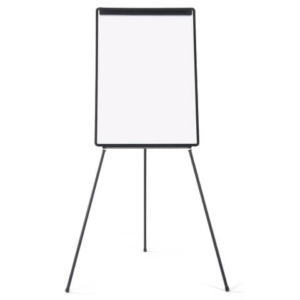 Lavagna a fogli mobili con treppiede Q-Connect 70x100 cm plastica nero - non magnetica - KF04173 - LoveOffice