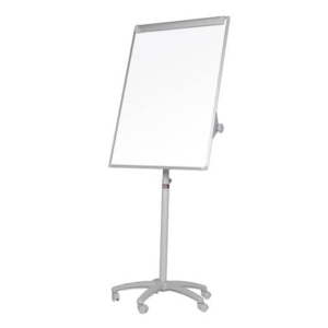 Lavagna a fogli mobili con 5 ruote Q-Connect cancellabile acciaio laccato 70x100 cm grigio - KF04159 - LoveOffice