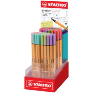 Fineliner Stabilo Point 88® 0,4 mm - Colori Assortiti - 88/80-01 (Espositore 80 pezzi)