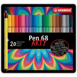 Pennarellini colorati Stabilo Pen 68 in Scatola metallo - Assortito - 1 mm - da 7 anni (conf.20)