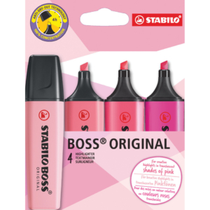 Evidenziatori Stabilo Boss® Original 2-5 mm Shades of Pink - varie tonalità di rosa D70/4-6-1 (conf.4)
