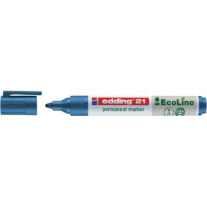Marcatore permanente Edding 21 EcoLine punta tonda - tratto 1,5-3 mm blu - 4-21003