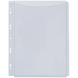 Buste a soffietto Q-Connect a perforazione universale A4 PVC trasparente - KF00138 (conf.5)
