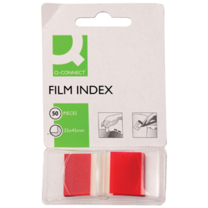 Segnapagina Q-Connect 25x43 mm Rosso Blocchetto da 50 - KF03633