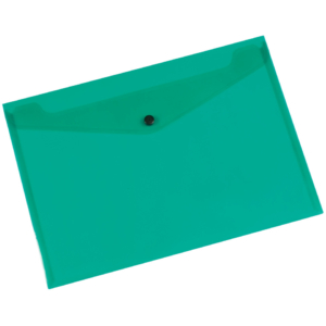 Portadocumenti con bottone Q-Connect A4 ppl verde KF03597
