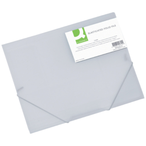 Cartellina con elastico A4 Q-Connect - a tre lembi - ppl - Trasparente