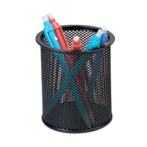 Portapenne in metallo Q-Connect h 10 cm / Ø9 cm Nero KF00864