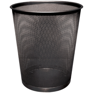 Cestino in metallo Q-Connect - h 34,5 cm x Ø29,5 cm - 19 litri - Nero KF00871