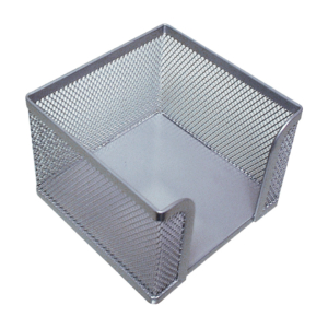 Portamemo in metallo Q-Connect 9,5x8x9,5 cm Argento KF00881