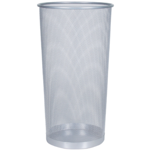 Portaombrelli in metallo Q-Connect 22,6 litri - h 50 cm x Ø27,5 cm Argento KF00828