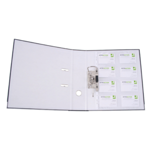 Busta a foratura porta biglietti da visita Q-Connect A4 uso fronte retro ppl 110µm Trasparente (conf.10)