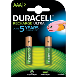 Batterie Duracell Ministilo AAA in blister da 2 pile ricaricabili DU76