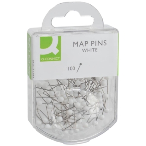 Spilli cartografici Q-Connect 15 mm Bianco - KF15279 (conf.100)