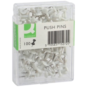 Spilli per bacheca Q-Connect Bianco - KF15272 (conf.100)