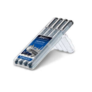Fineliner Staedtler Pigment Liner in set da 4 misure assortite 0,1 - 0,3 - 0,5 - 0,7 mm - 308 WP4