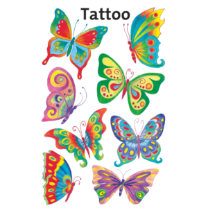 Tatuaggi Avery Kid Assortiti - 1 foglio - farfalle 56742