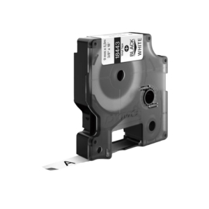 Nastro in vinile per etichettatrice Rhino - colore Nero/Bianco Dymo 9 mm x 5,5 m - 18443