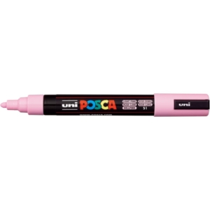 Pennarello Uniposca a tempera Uni-Ball punta tonda media 1,8-2,5 mm Rosa chiaro M PC5M RAC