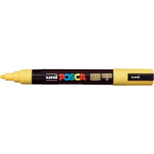 Pennarello Uniposca a tempera Uni-Ball punta tonda 1,8-2,5 mm Giallo paglierino M PC5M GPA