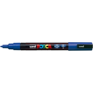 Pennarello Uniposca a tempera - Uniposca Blu scuro Uni-Ball - punta fine tonda - 0,9-1,3 mm - M - PC3M B