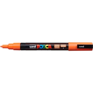Pennarello Uniposca a tempera Uni-Ball punta tonda 0,9-1,3 mm Arancio M PC3M AR