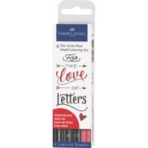 Penne inchiostro pigmentato Faber Castell Pitt Artist - hand lettering - 267115 (conf.4)