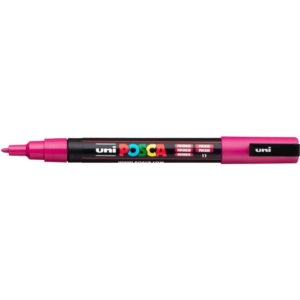 Pennarello a tempera UniPosca Uni-Ball punta tonda fine 1,3 mm Fucsia PC3M-FUCSIA
