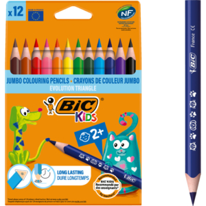 Matite colorate BIC Kids Evolution Triangle con fusto triangolare - colori assortiti - 82973511 (conf.12)