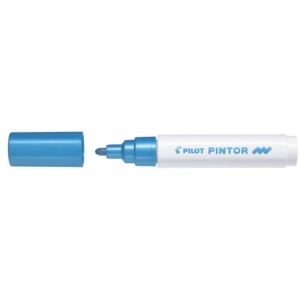Pennarello multisuperficie Pilot Pintor a base d'acqua punta in fibra 4,5 mm Blu metallizzato - 002380