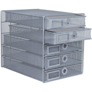 Cassettiera 5 cassetti Q-Connect 35x27x31 cm Argento KF00834