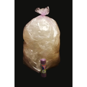 Sacchi immondizia ROLSAC in polietilene rigenerato capacità 97 litri - Viola Trasparente - 10468 (rotolo da 10)