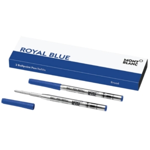 Refill per penne a sfera Montblanc punta broad - Blu - MB128215 (conf.2)