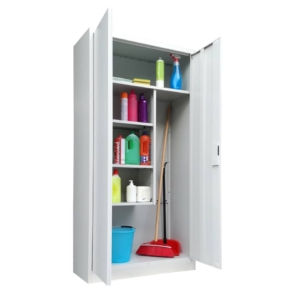 Armadio porta scope KUBO Bertesi due ante 90x41x181,5 cm Grigio